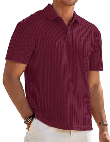 Herre Poloshirt Kortærmet Tekstureret Casual