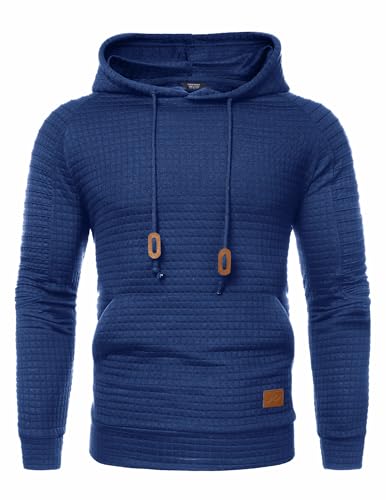 COOFANDY Herre Hættetrøje Pullover Vaffelstrik Casual