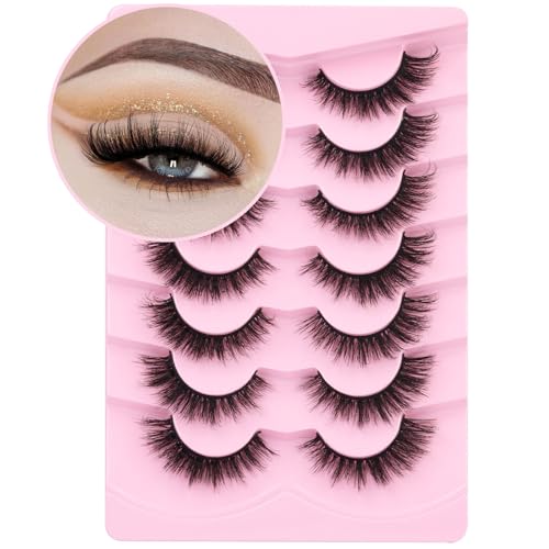 Kiromiro Wispy Faux Mink Kunstige Øjenvipper til Kvinder 20mm
