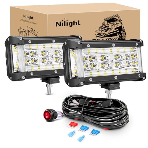 Nilight LED Arbejdslygter 12.7 cm 2 Stk. 72W 18030C-A