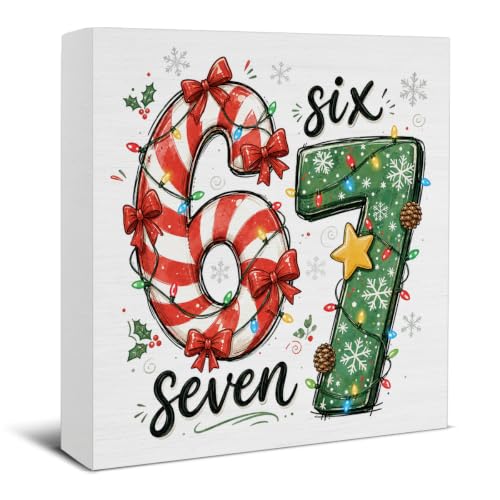 EUDOSI Sjovt Juletræsskilt i Træ 12,7x12,7 cm EUDOSI 1817