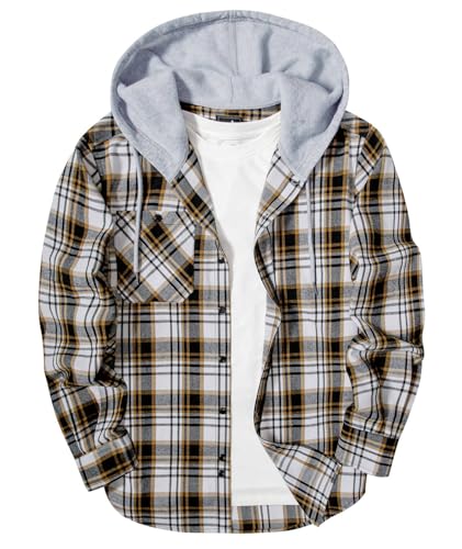 ZITY Herre Skjorte Flannel Hoodie Casual Langærmet
