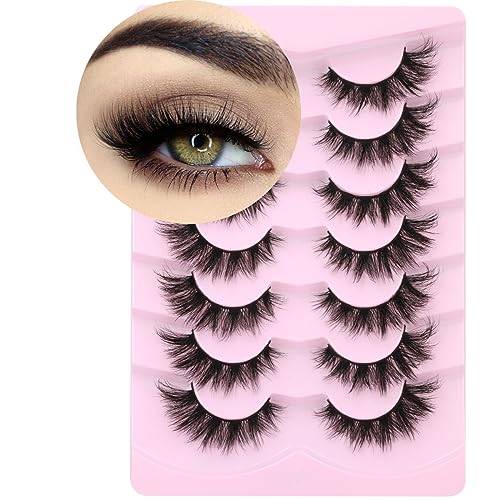 Kiromiro Wispy Faux Mink Kunstige Øjenvipper til Kvinder 20mm