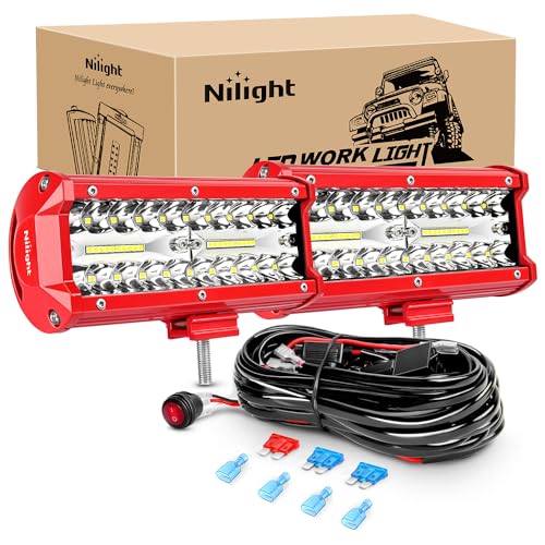 Nilight LED Arbejdslygter 16.5 cm 2 Stk. 120W ZH303