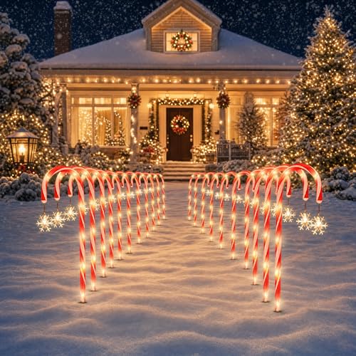 SPRKLINLIN Solcelledrevne Sukkerstang Havelys 53 cm 10 Stk. SPRKLINLIN-261007
