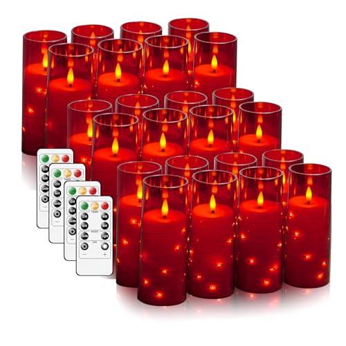 Flammefri LED Stearinlys med Timer og Lyskæde 5 Stk.