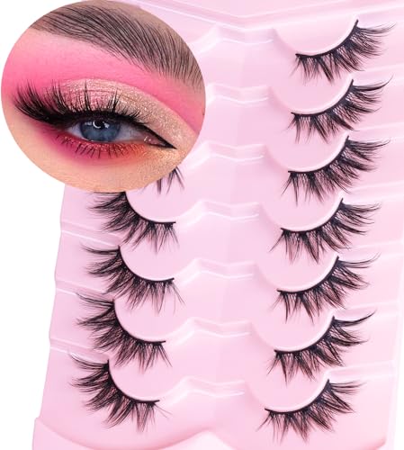 Kiromiro Wispy Faux Mink Kunstige Øjenvipper til Kvinder 20mm