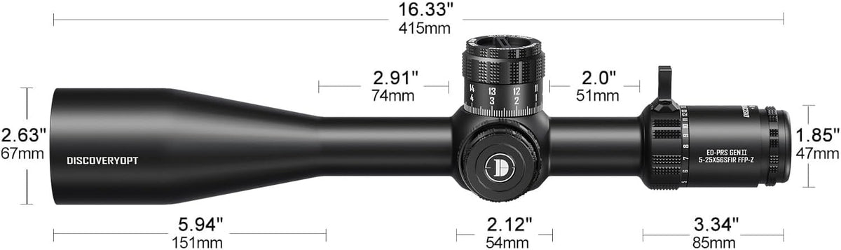 DISCOVERYOPT Kikkertsigte ED-PRS GEN II 5-25x56mm FFP 34mm Tube