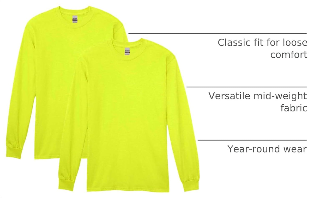 Gildan Voksen T-shirt Heavy Cotton Langærmet G5400 2-Pak