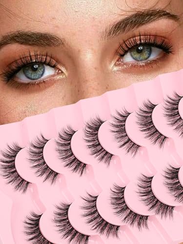 Wispy Cat Eye Falske Øjenvipper til Kvinder 15mm 7 Par