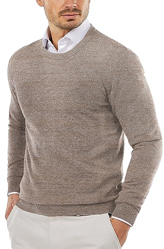 COOFANDY Herre Striktrøje Crew Neck Langærmet Slim Fit