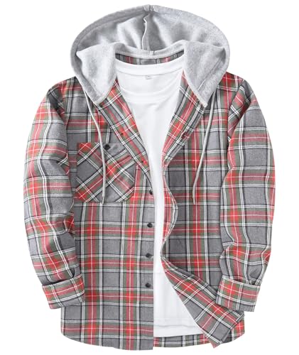 ZITY Herre Skjorte Flannel Hoodie Casual Langærmet