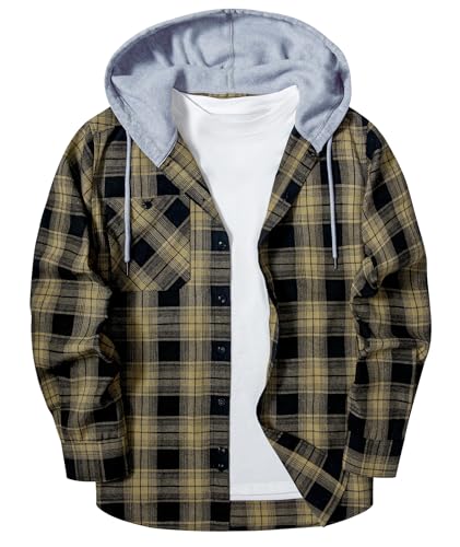 ZITY Herre Skjorte Flannel Hoodie Casual Langærmet