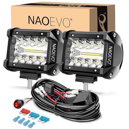 NAOEVO LED Pods Arbejdslygter 10.2 cm 2 Stk.