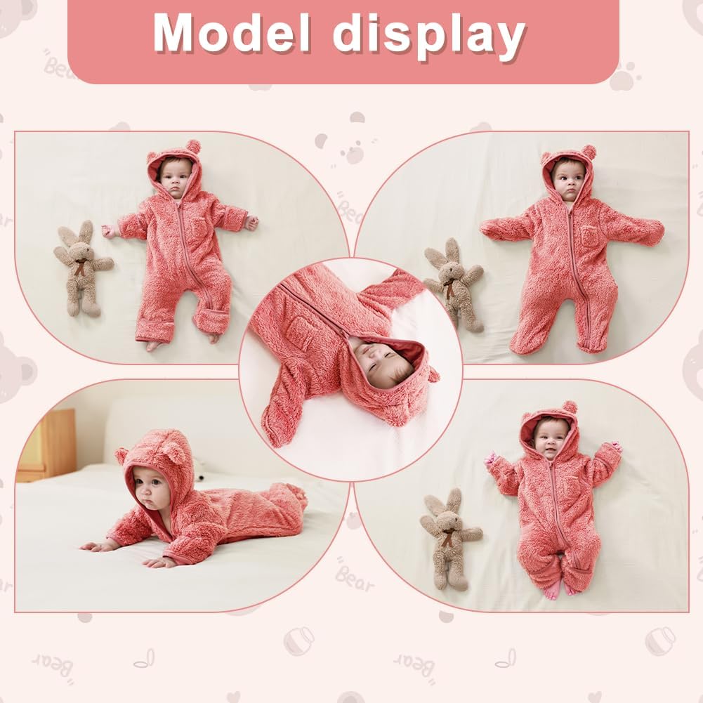 Unisex Baby Flyverdragt Vinter Fleece F1727
