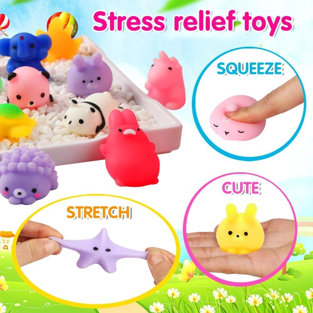 SquishiQ Kawaii Mochi Squishies Fidget Legetøjssæt
