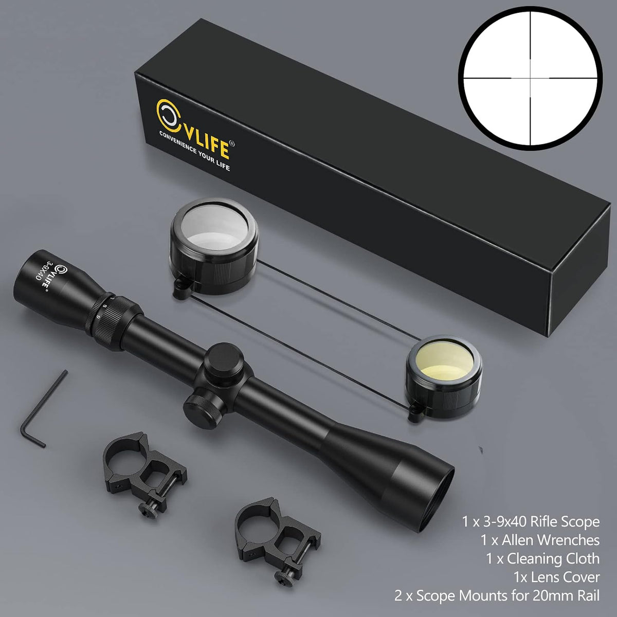 CVLIFE Kikkertsigte 3-9x40mm RR-40-RE-FL