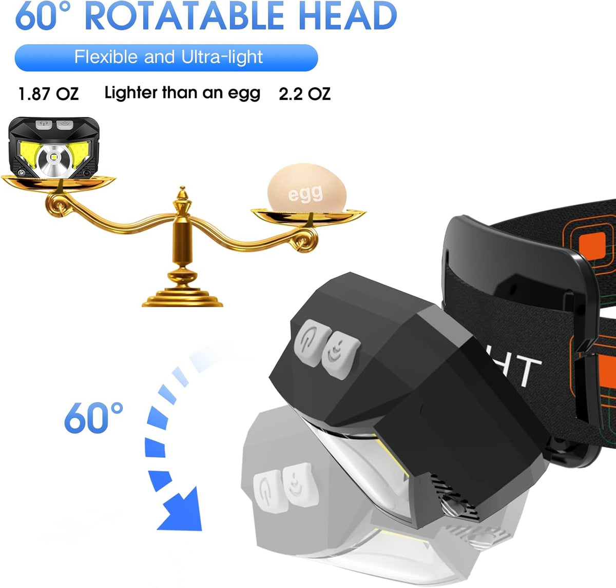 LHKNL LED Pandelampe Genopladelig TG-T069