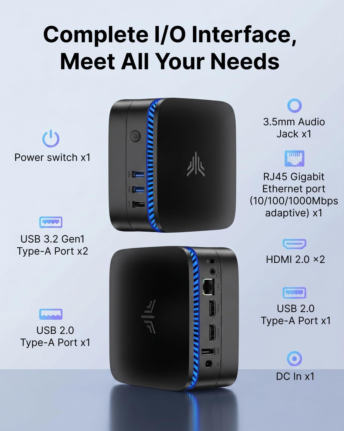 KAMRUI AK1PLUS Mini PC Intel Celeron N5095
