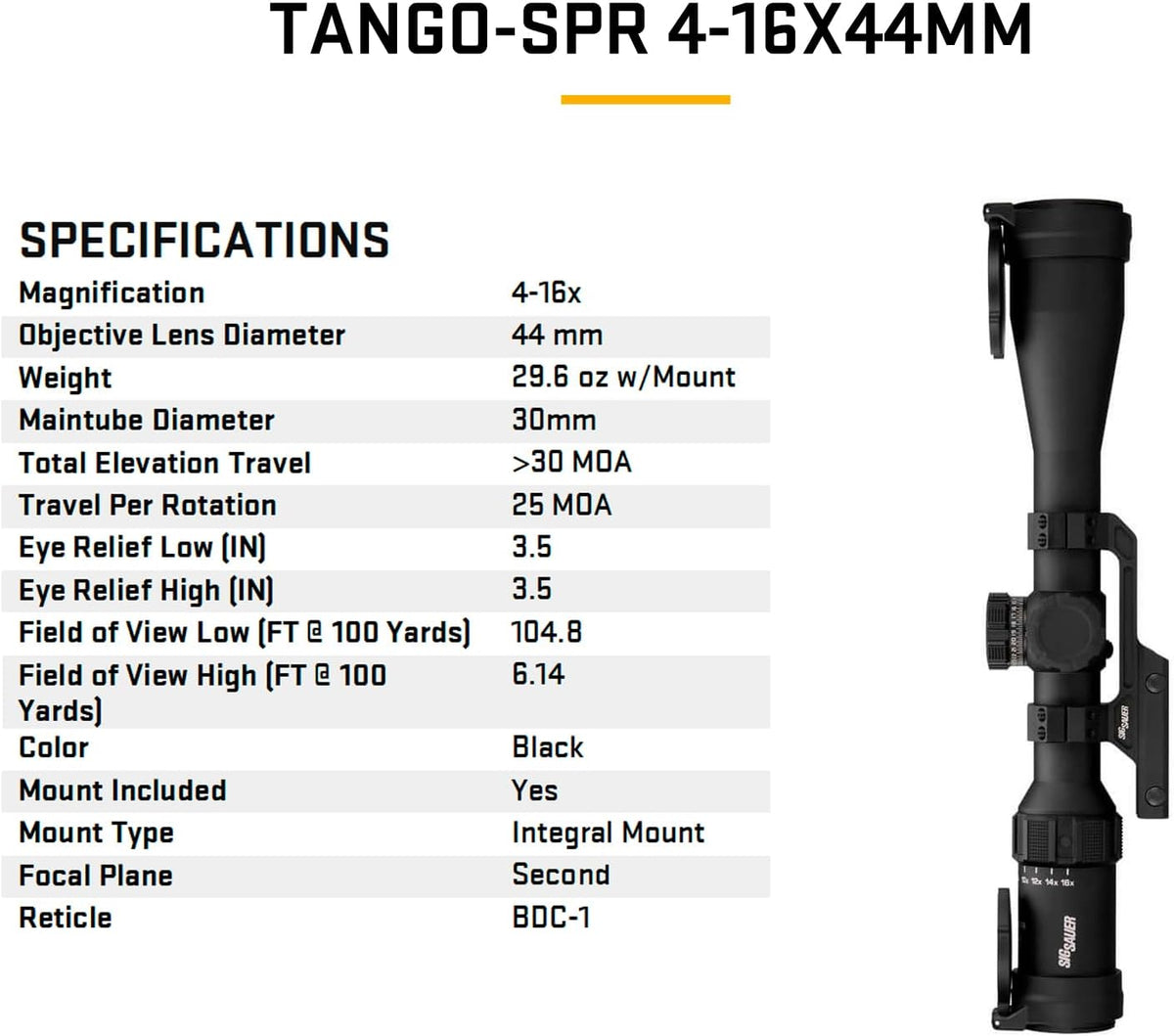 Sig Sauer Riffelsigte Tango-SPR 4-16x44mm SOTS44000-Sig