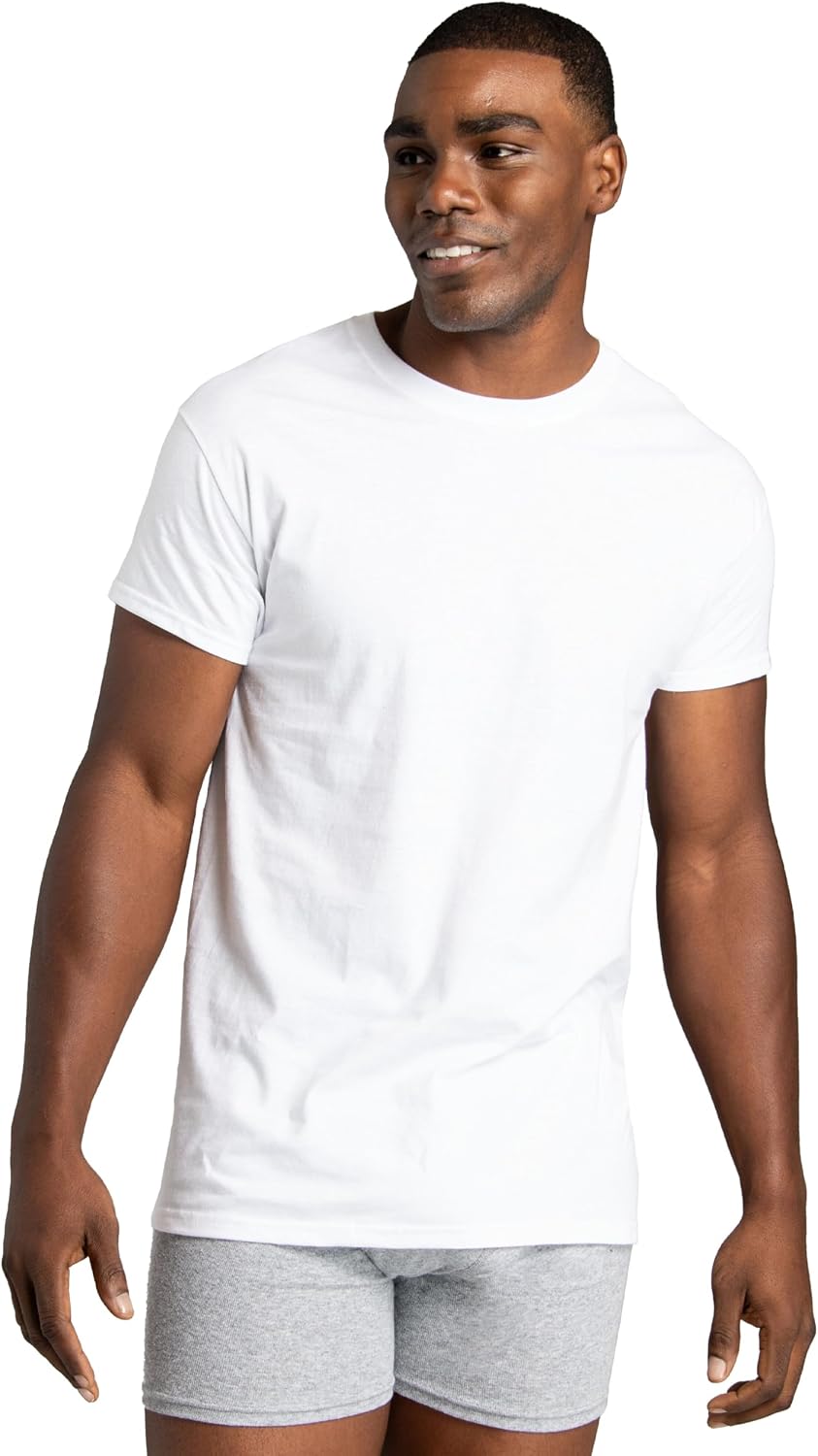 Fruit of the Loom Herre Undertrøje Crew Neck Kortærmet 6P2828