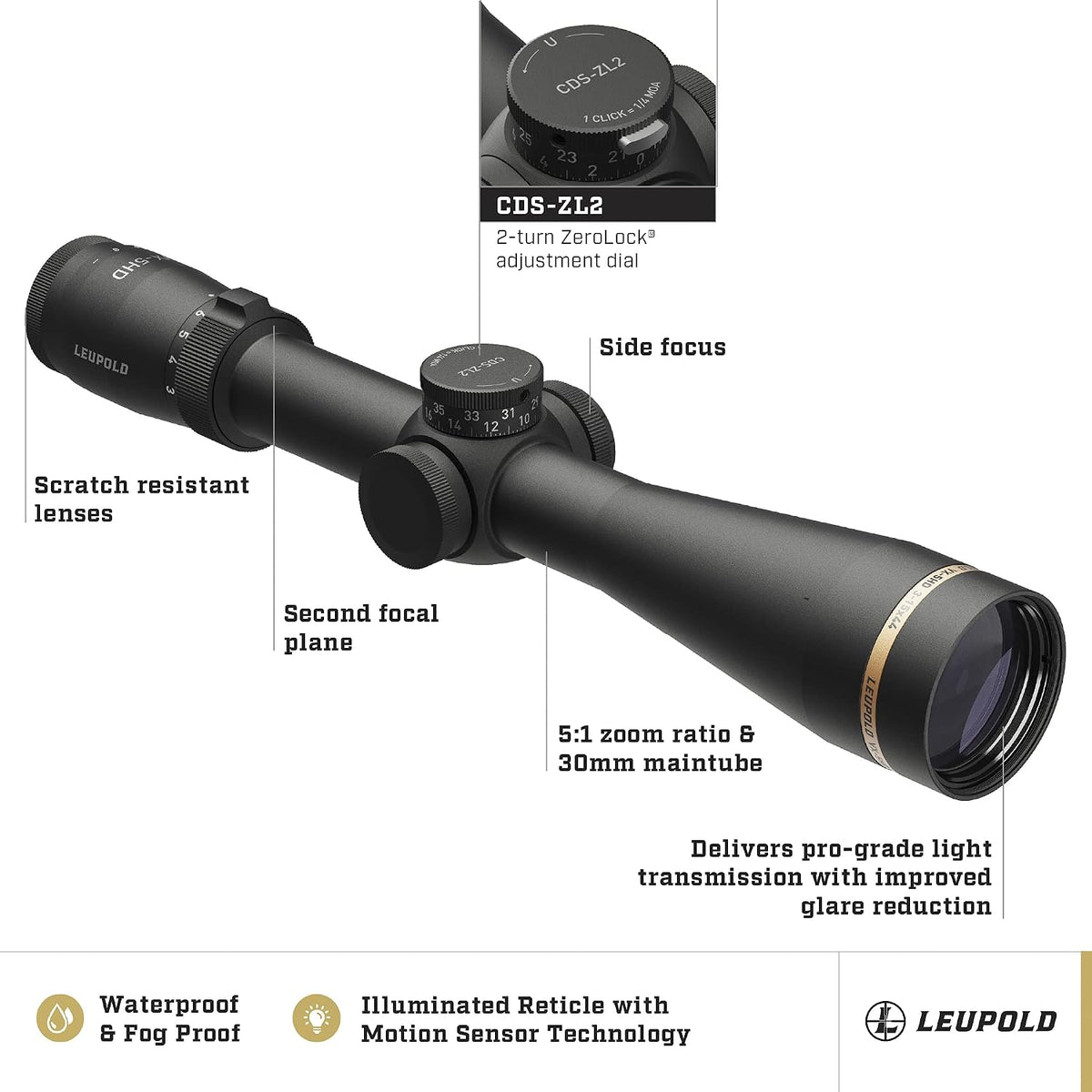 Leupold Kikkertsigte VX-5HD 3-15x44mm 172368