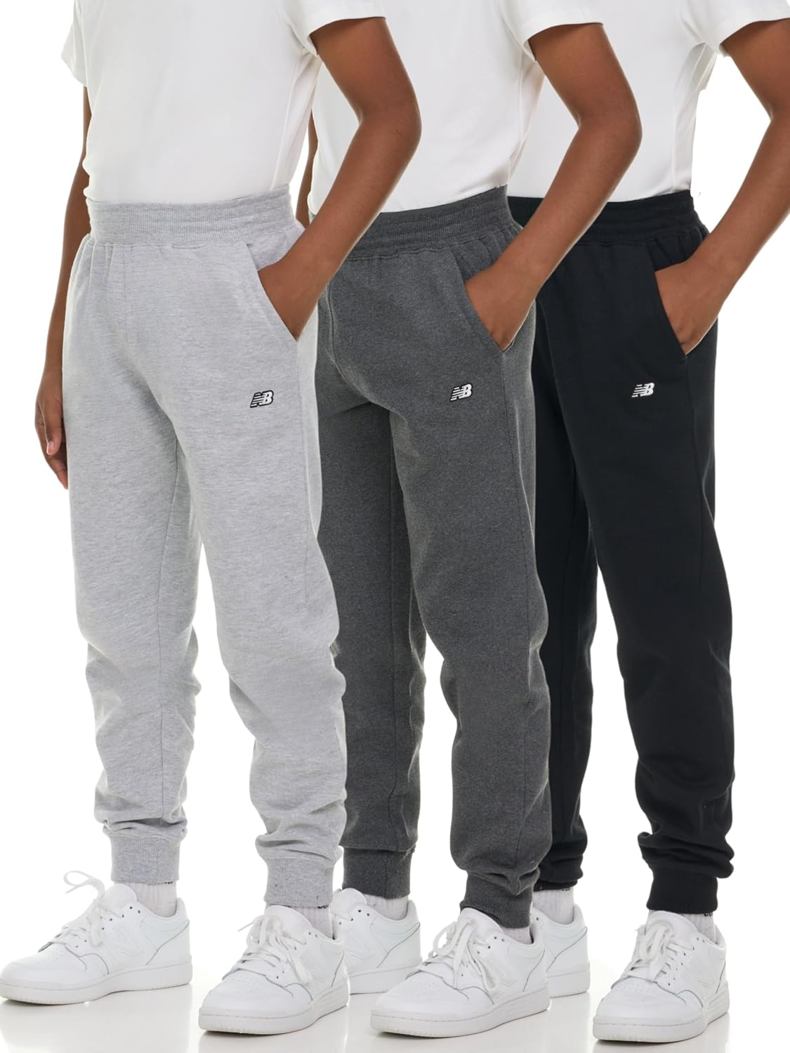 New Balance Drenge Joggingbukser Fleece 3-Pak