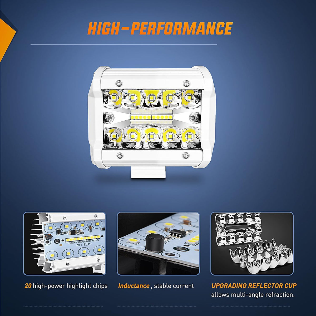 Nilight Marine LED Light Pods 10 cm 2 Stk. 18060CW