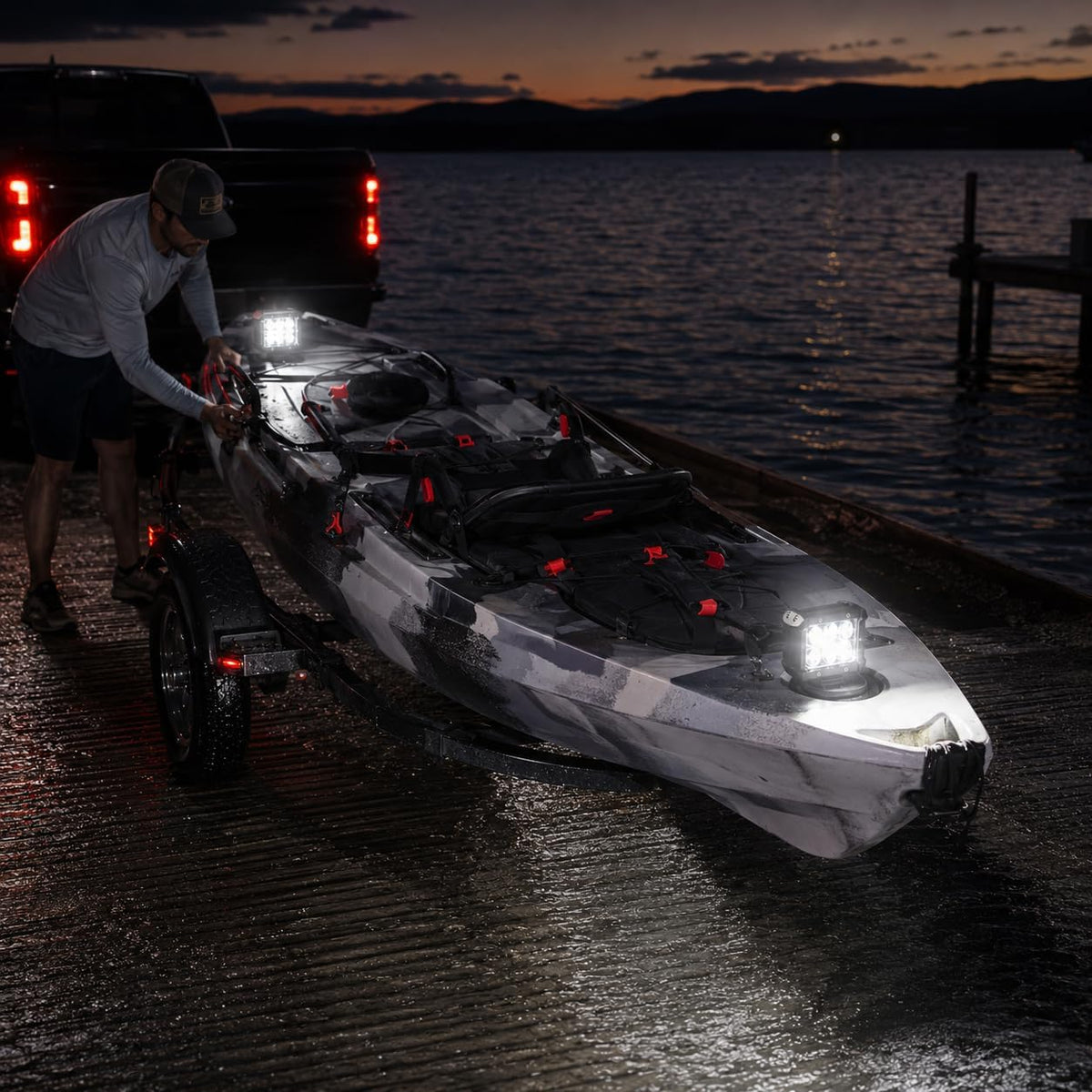 Shangyuan Marine LED Bådprojektører 12V-24V 2 Stk. 18W