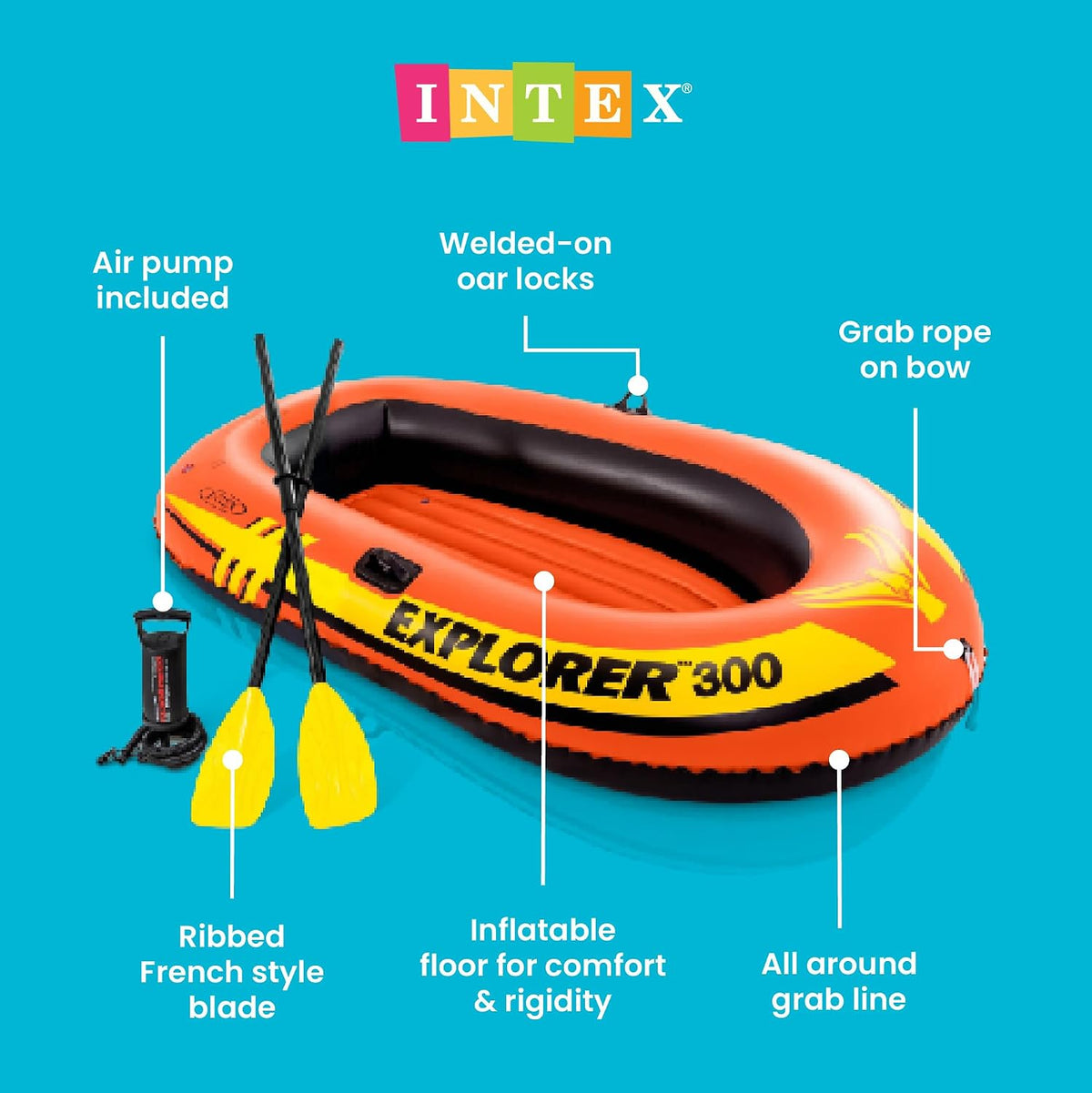 INTEX Explorer Oppustelig Båd 58332EP