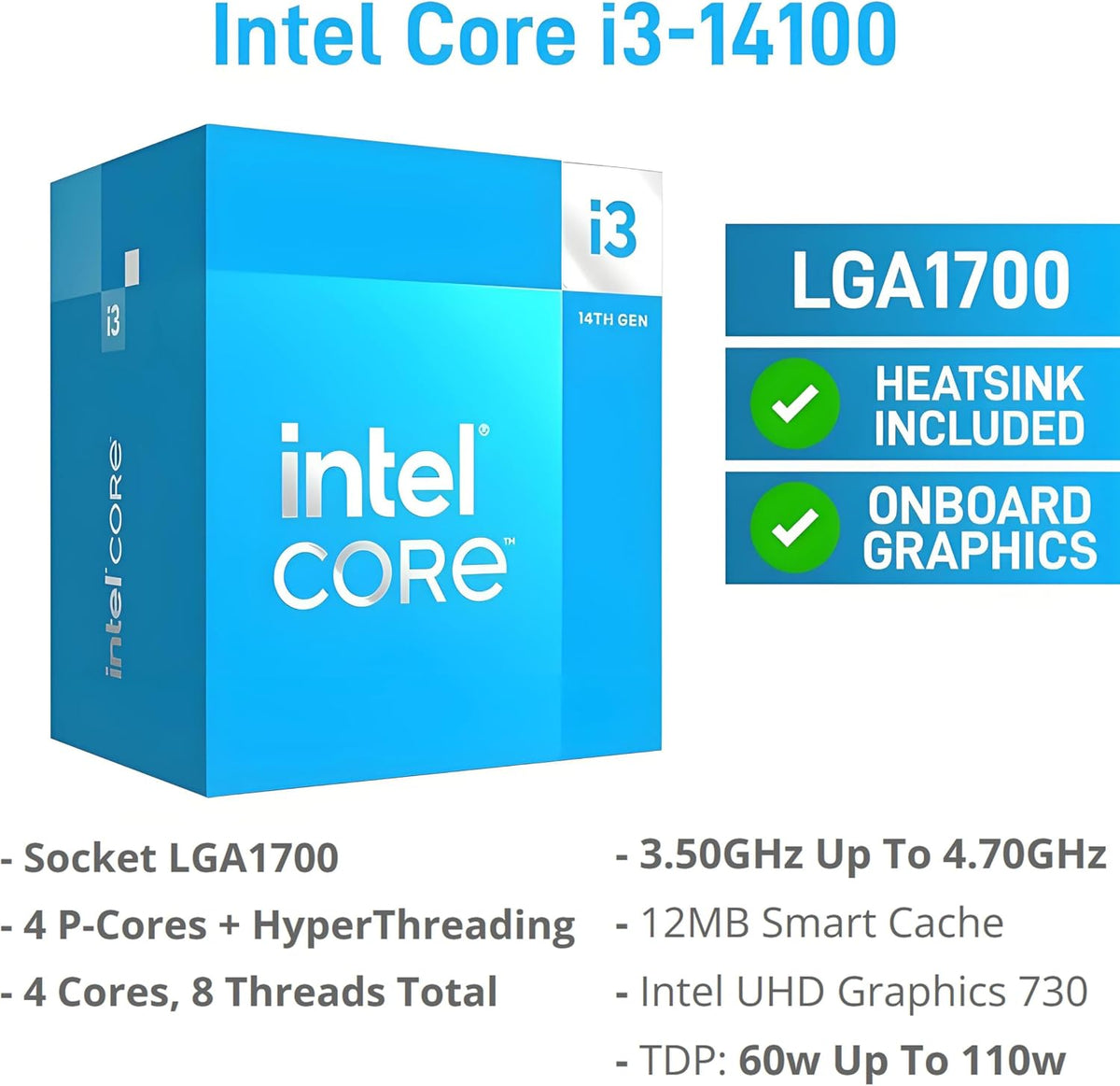 Dell Pro Tower Stationær PC Intel Core i3 ECT1250