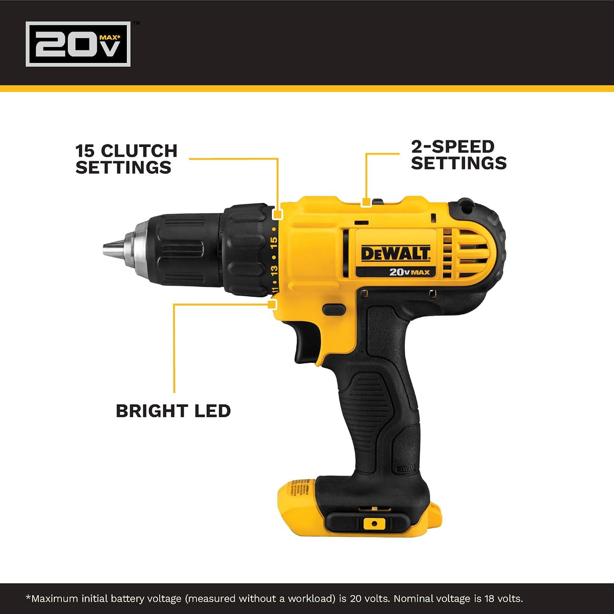DEWALT Boremaskine og Slagskruetrækker 20V MAX DCK240C2