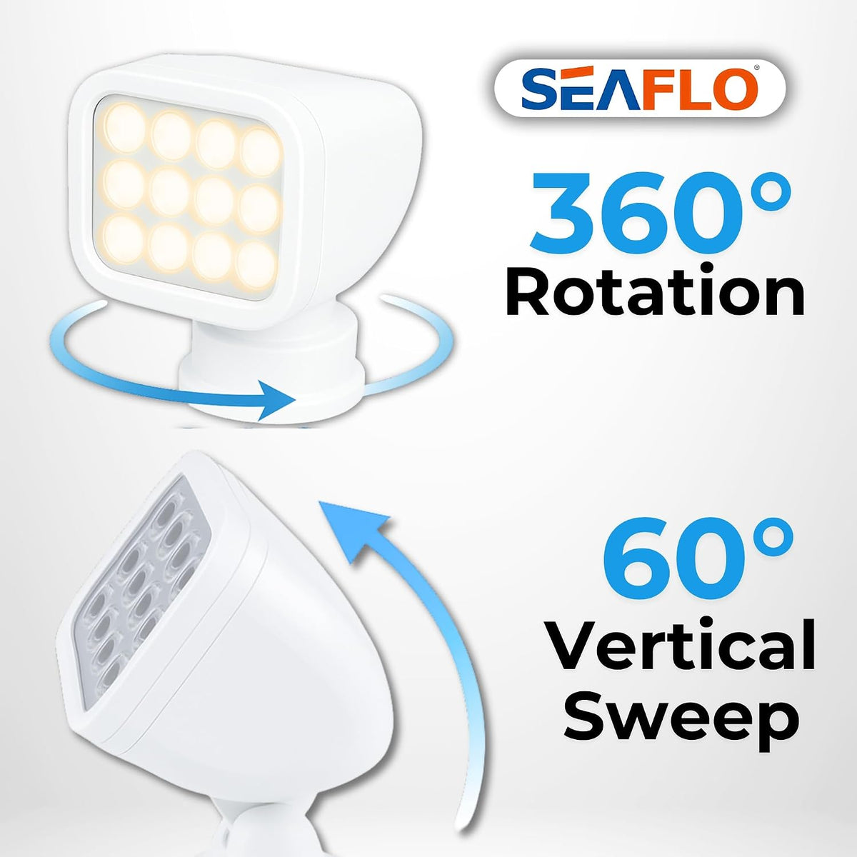 SEAFLO 360° LED Bådprojektør 10-30V SFSL-2700Y-02W