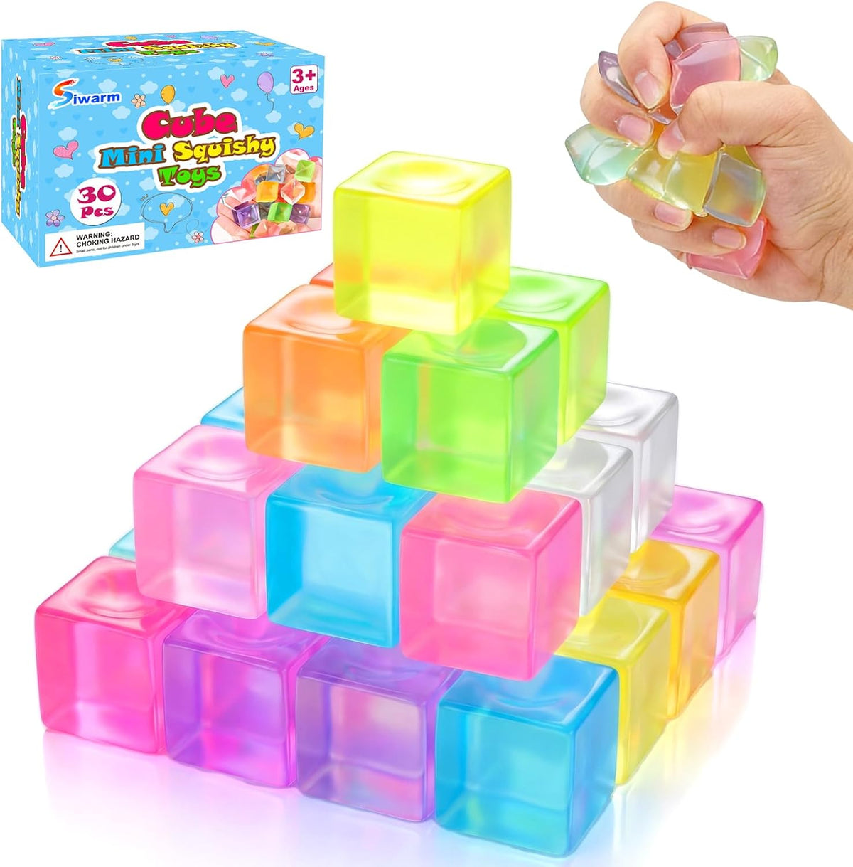 Mini Cube Squishy Fidget Legetøjssæt 30-Pakke FX-cube-30