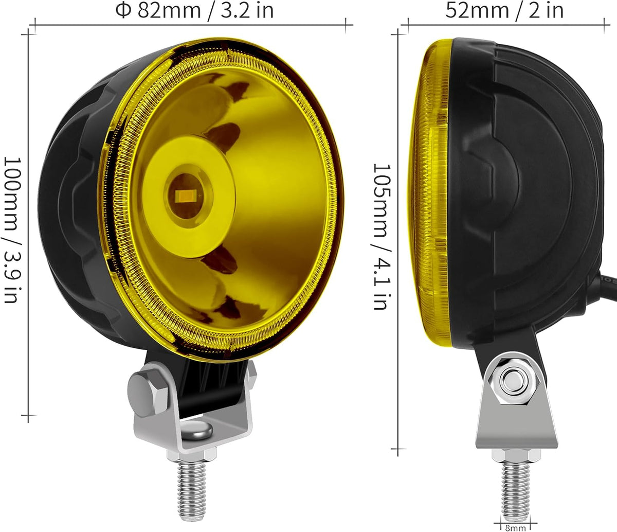 XuanBaOffroad Runde LED Light Pods 2 Stk. XB3012SYX2