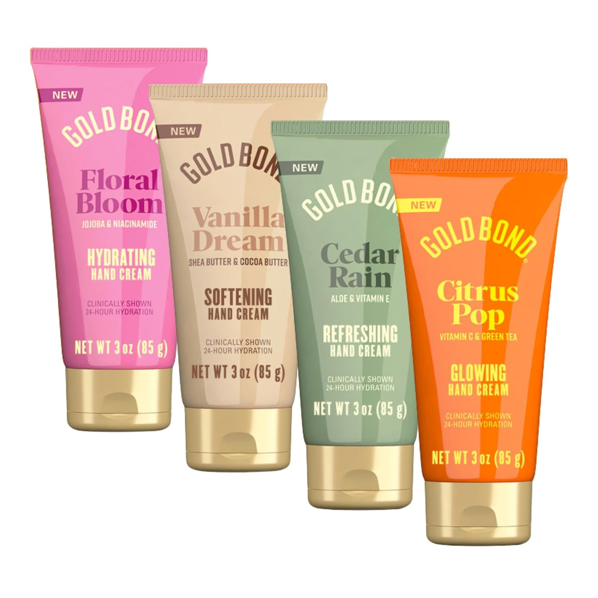 Gold Bond Scented Hand Cream Set Håndcreme 4x89ml