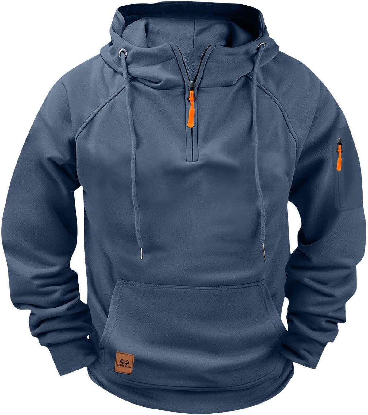 fnnxeal Herre Hættetrøje Quarter Zip Fleece Pullover