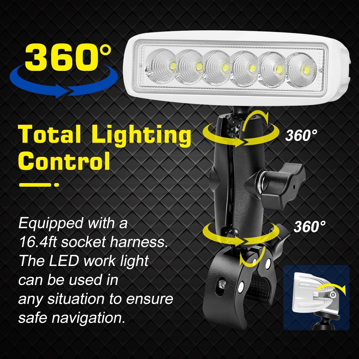WFPOWER 360° LED Bådprojektør 16 cm KF-1005250A