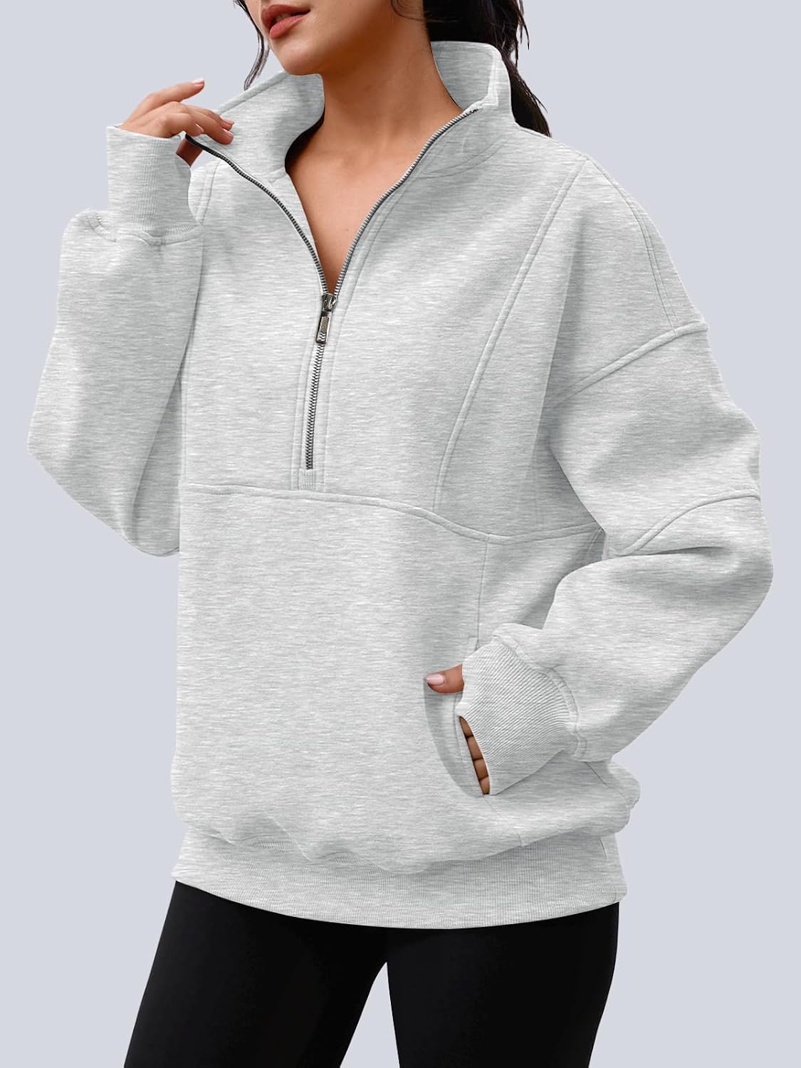 AUTOMET Quarter Zip Fleece Sweatshirt til Kvinder