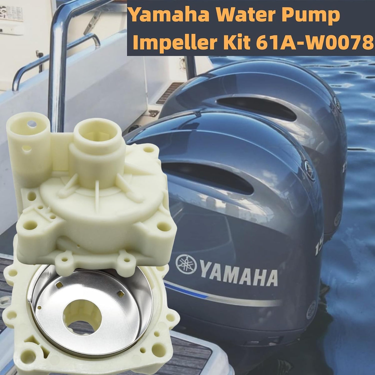 Vandpumpe Impeller Reparationssæt til Yamaha 150-300HK 61A-W0078