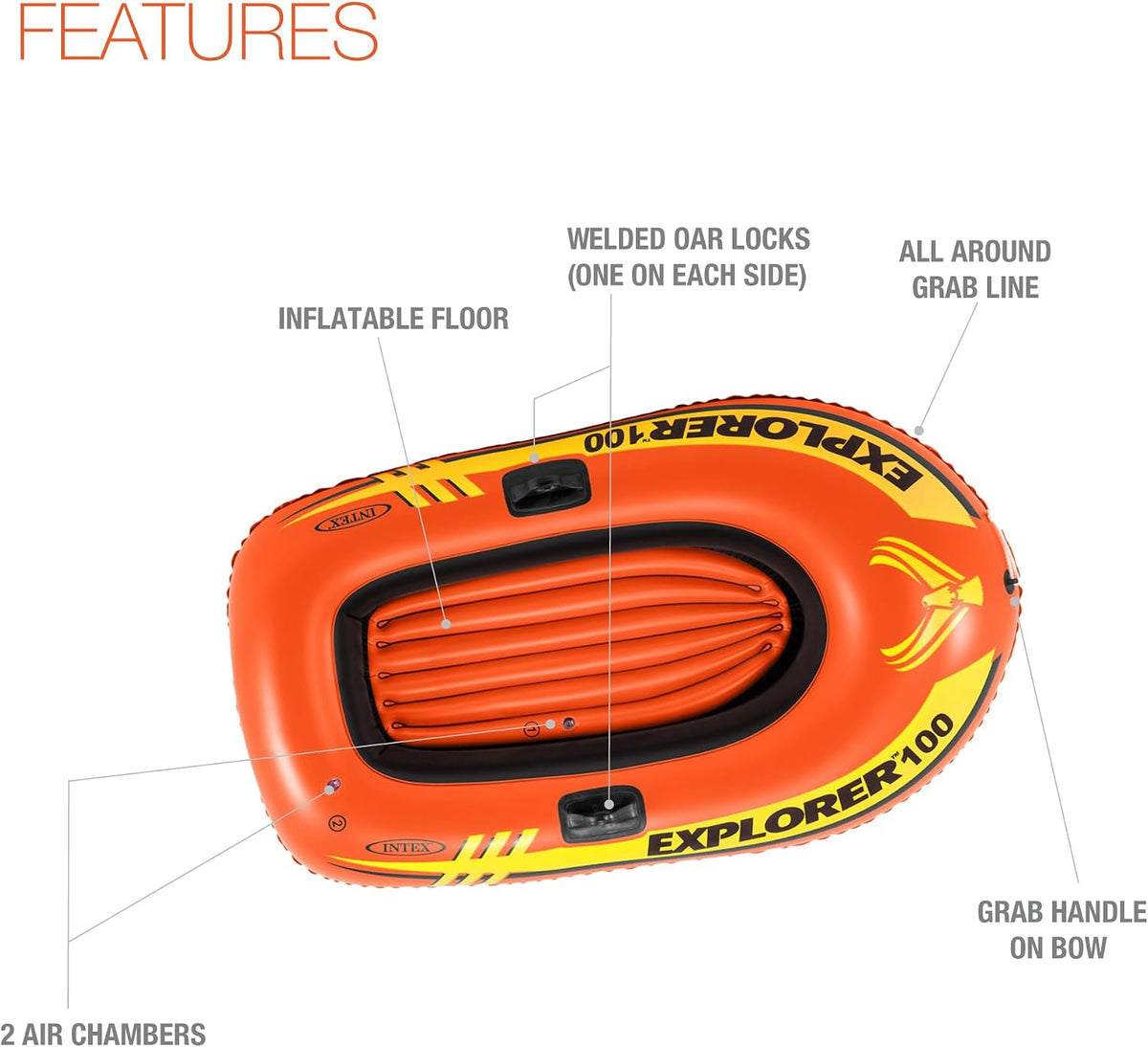 INTEX Explorer Oppustelig Båd 58329EP
