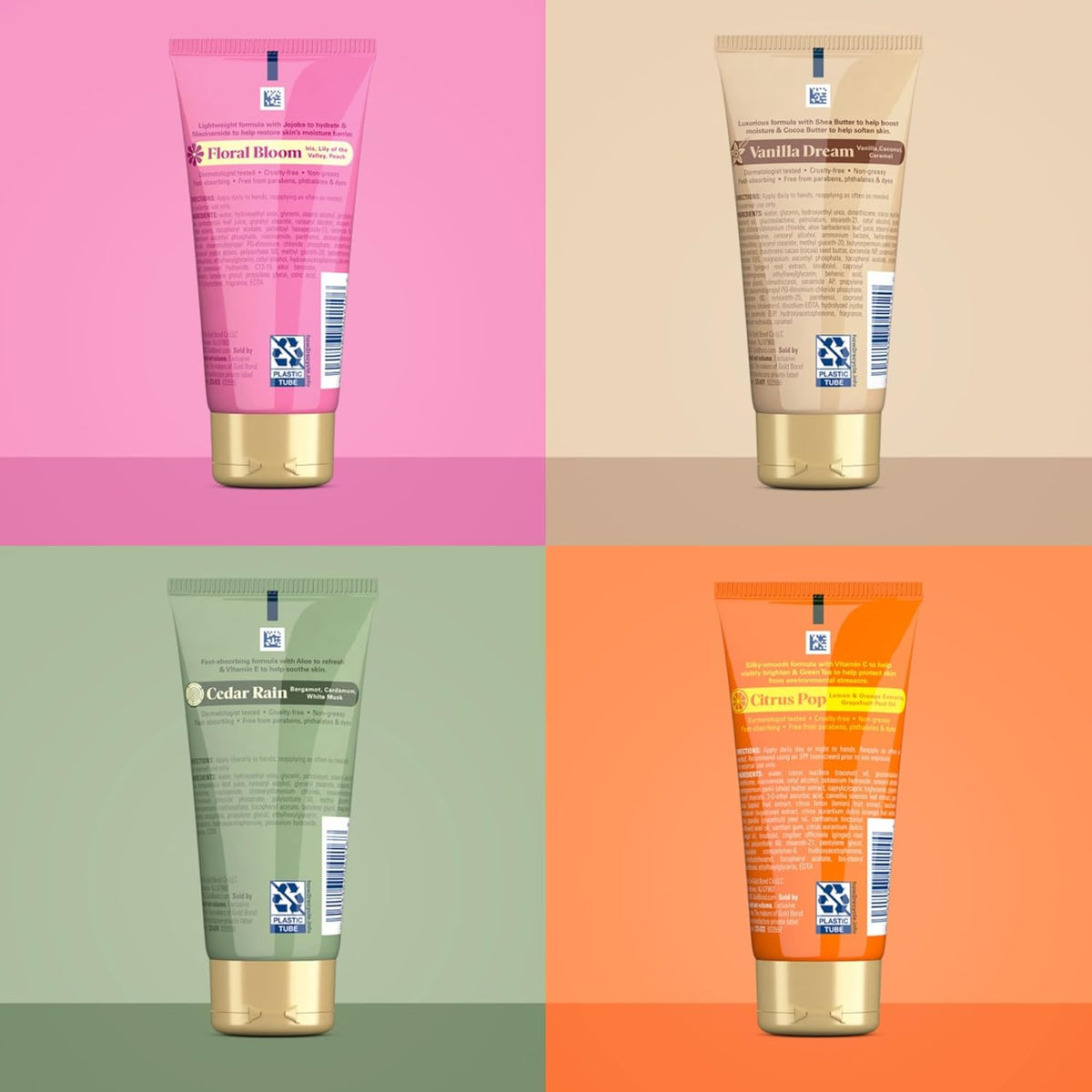 Gold Bond Scented Hand Cream Set Håndcreme 4x89ml