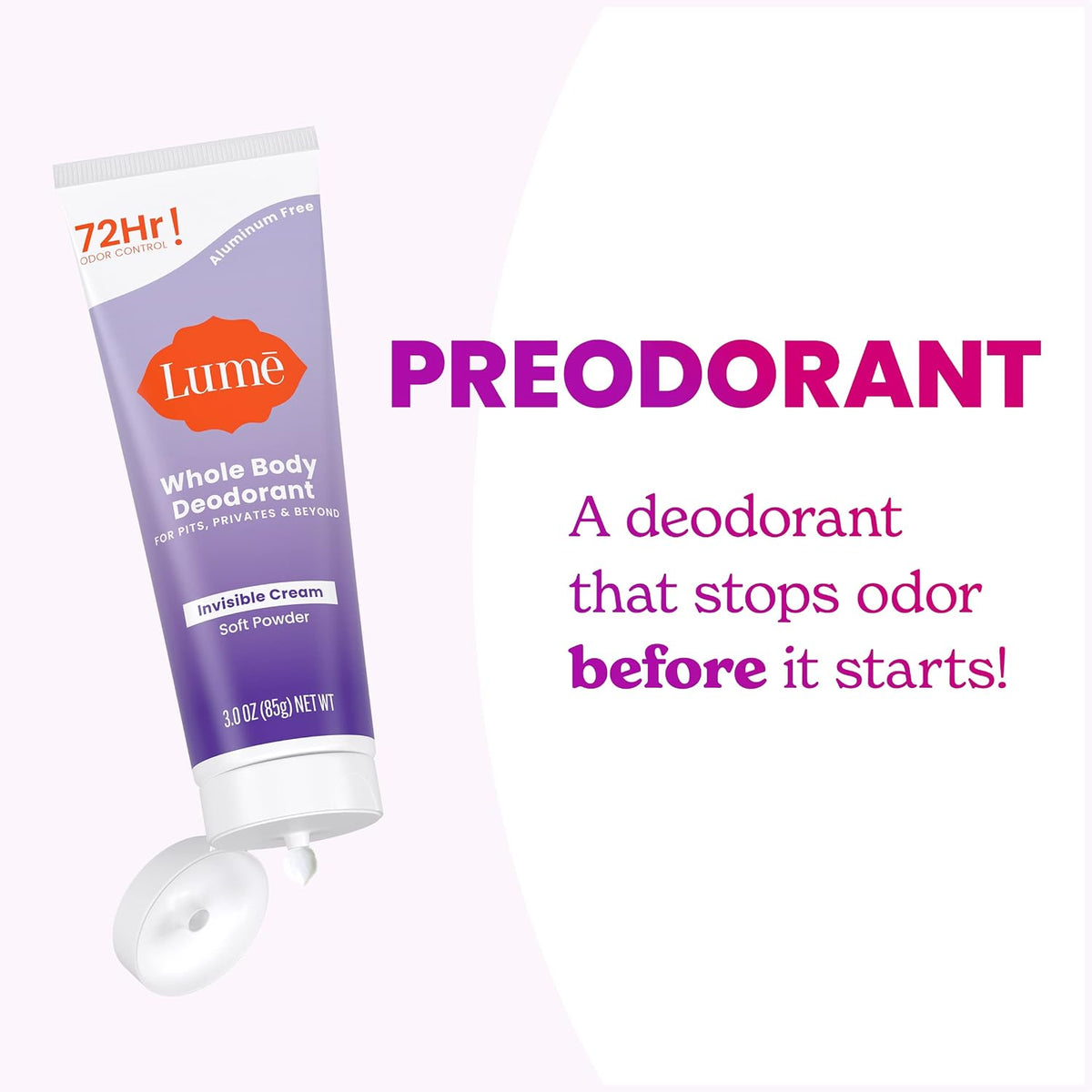 Lume Whole Body Deodorant Cream Tube 9050081110