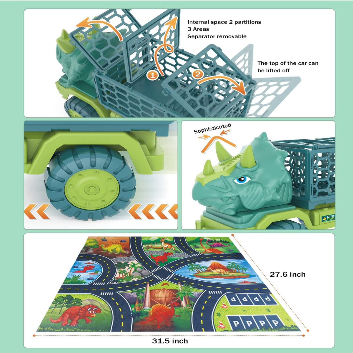 JKGIFTS Dinosaur Lastbil Legetøjssæt 8803B
