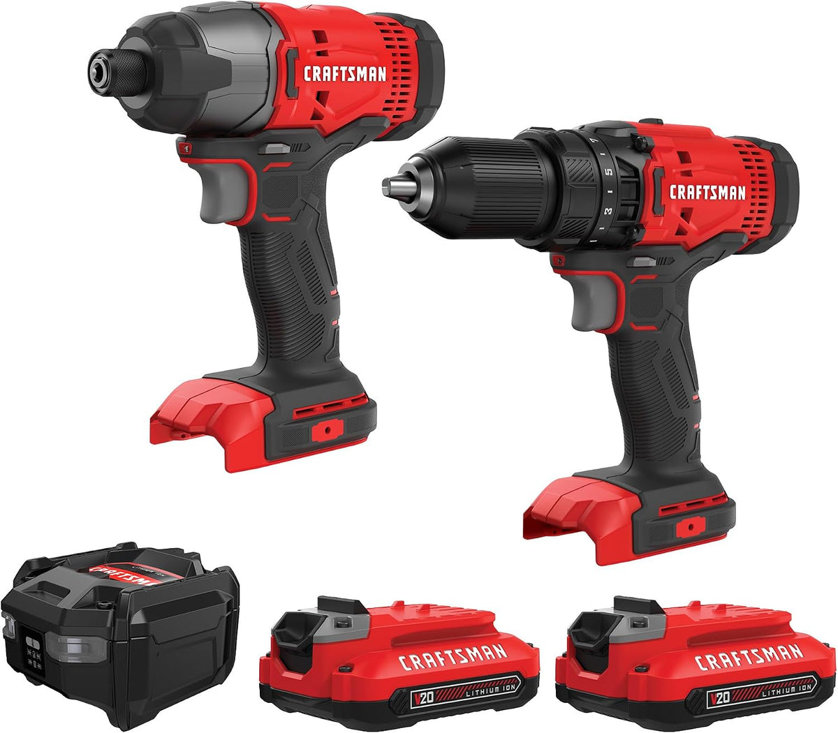 CRAFTSMAN V20 Boremaskine Og Slagskruetrækker Sæt CMCK200C2