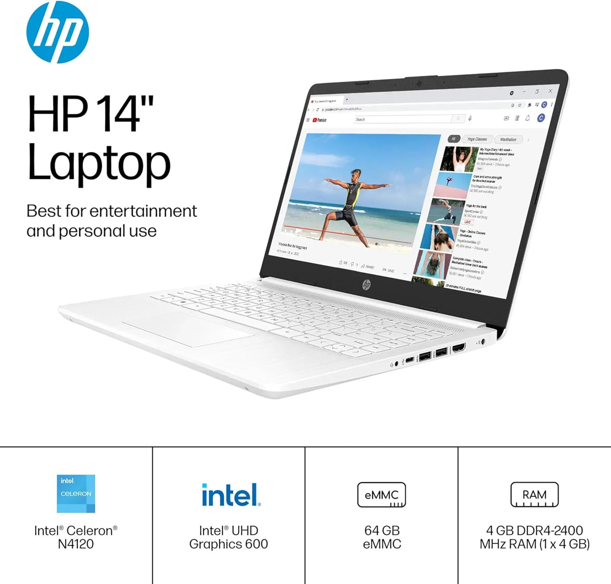 HP 14 14" Bærbar Computer Intel Celeron N4500