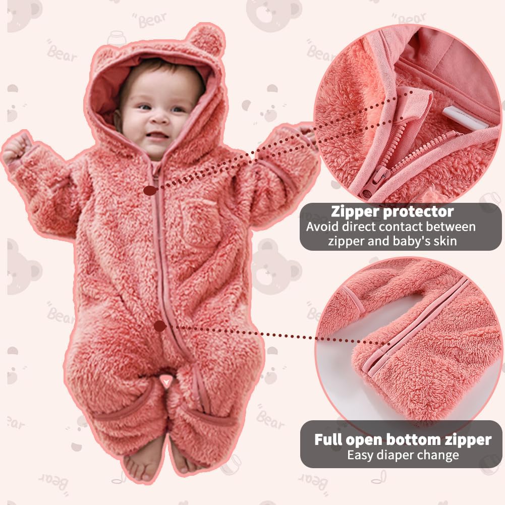 Unisex Baby Flyverdragt Vinter Fleece F1727
