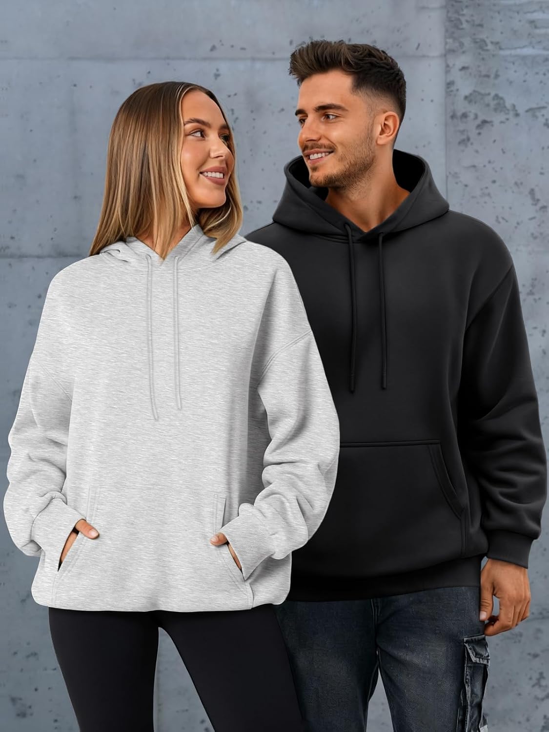 EF1466 Oversized Fleece Hættetrøje til Mænd