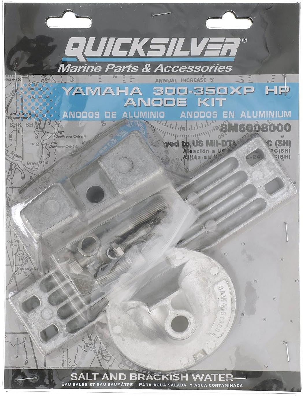 Quicksilver Aluminium Anodesæt til Yamaha 300-350HK 8M6008000