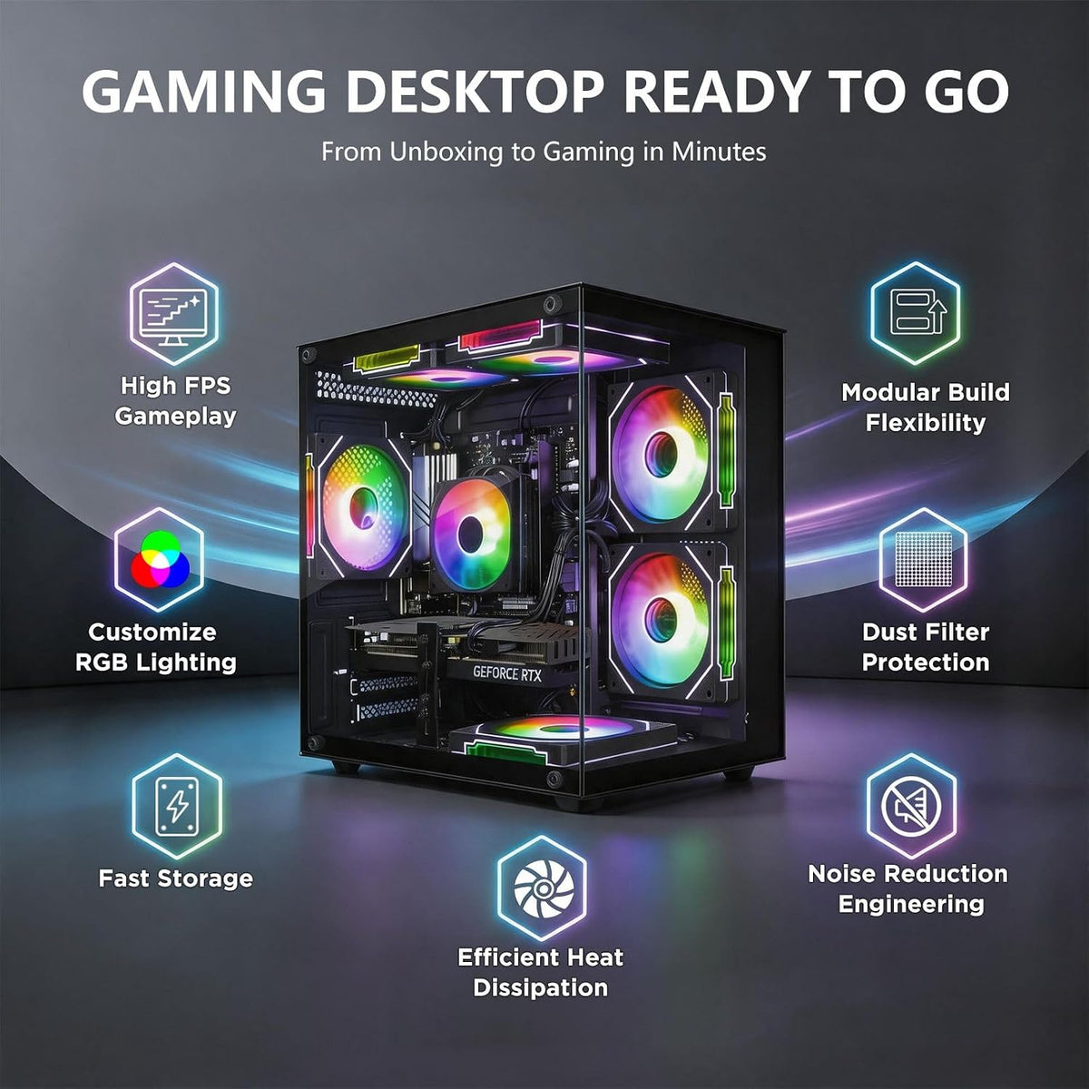 Olialia Gaming PC Ryzen 7 5700X RTX 3060 Ti